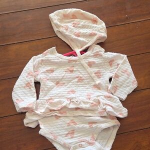 Jessica Simpson Pink Heart Bodysuit with Hat